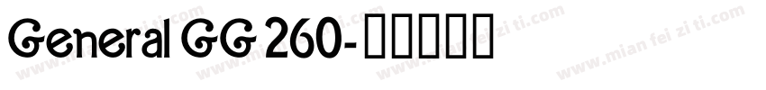 General GG 260字体转换